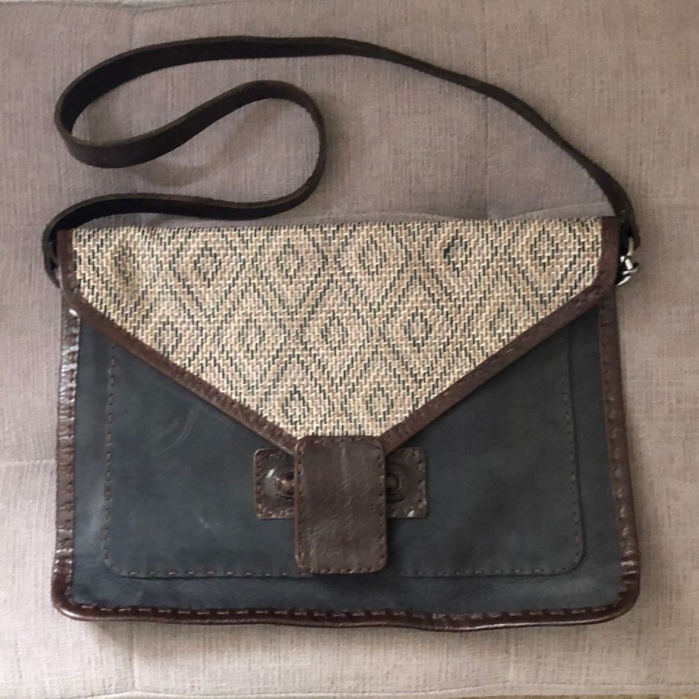 Carla Mancini Leather Envelope Shoulder Bag